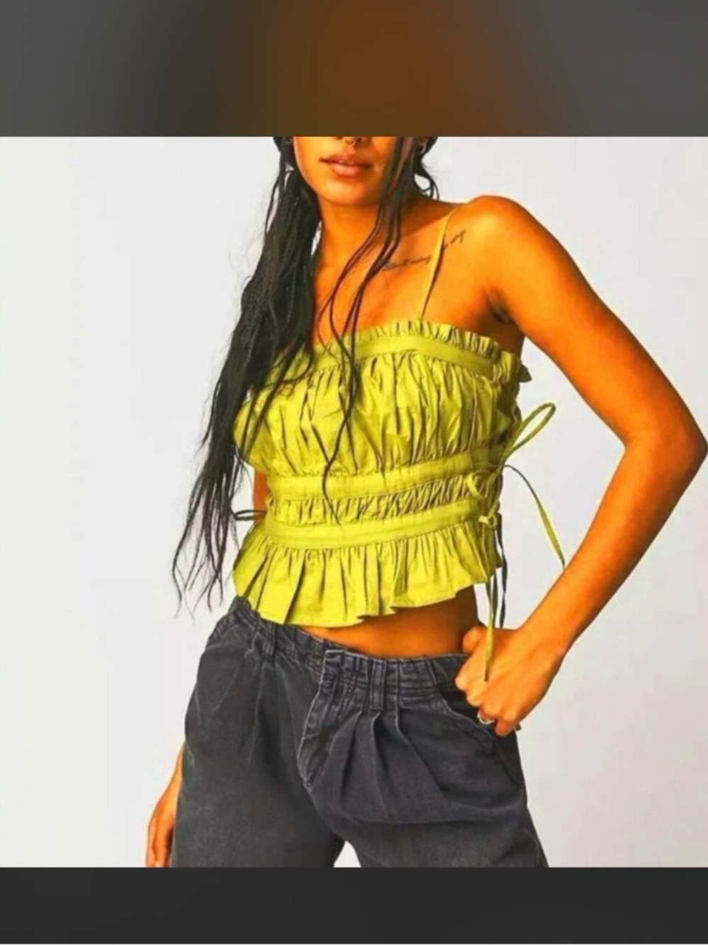 NWOT FREE PEOPLE Light Green Gabby Tube Top
